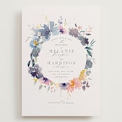 "Cheerful Bouquet" - Wedding Invitations in Chardonnay by Lori Wemple - Front