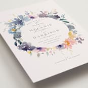 "Cheerful Bouquet" - Wedding Invitations in Chardonnay by Lori Wemple - Detail