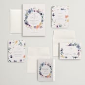 "Cheerful Bouquet" - Wedding Invitations in Chardonnay by Lori Wemple - Invitation Suite