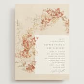 "Falling Foliage" - Wedding Invitations in Stone by Robert and Stella - Front