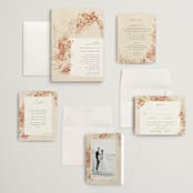 "Falling Foliage" - Wedding Invitations in Stone by Robert and Stella - Invitation Suite