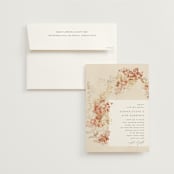 "Falling Foliage" - Wedding Invitations in Stone by Robert and Stella - Invitation with Envelope