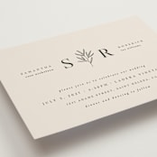 "Italia" - Wedding Invitations in Taupe by Kelly Schmidt - Detail