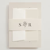 "Italia" - Wedding Invitations in Taupe by Kelly Schmidt - Assembled with Belly Band