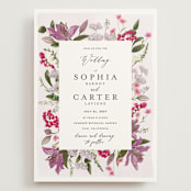 "Gather" - Wedding Invitations in Lilac by Susan Moyal - Front