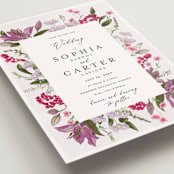 "Gather" - Wedding Invitations in Lilac by Susan Moyal - Detail