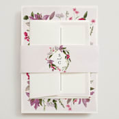 "Gather" - Wedding Invitations in Lilac by Susan Moyal - Assembled with Belly Band