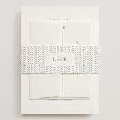 "Mountainview" - Wedding Invitations in Pewter by Sarah Brown - Assembled with Belly Band
