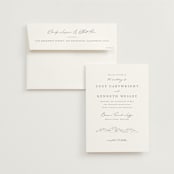 "Mountainview" - Wedding Invitations in Pewter by Sarah Brown - Invitation with Envelope