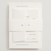 "Astoria" - Wedding Invitations in Silk by Kelly Schmidt - Assembled with Belly Band