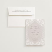 "Lace Trim" - Wedding Invitations in Cream by Kristen Smith - Invitation with Envelope