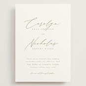 "Napa" - Wedding Invitations in Golden by Kelly Schmidt - Front