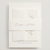 "Napa" - Wedding Invitations in Golden by Kelly Schmidt - Assembled with Belly Band