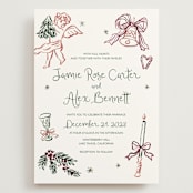 "Holidays ink doodles" - Wedding Invitations in Enchanted Holiday by Cass Loh - Front