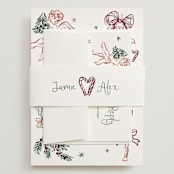 "Holidays ink doodles" - Wedding Invitations in Enchanted Holiday by Cass Loh - Assembled with Belly Band