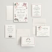 "Holidays ink doodles" - Wedding Invitations in Enchanted Holiday by Cass Loh - Invitation Suite