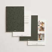 "leafy wreath" - Wedding Invitations in Cotton by Kate Ahn - Back of Card Options