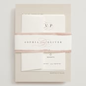 "Eisin" - Wedding Invitations in Vanilla Bean by Pati Cascino - Assembled with Belly Band