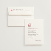 "Double Xi" - Wedding Invitations in Cherry by fatfatin - Invitation with Envelope