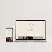 "Tilted Script" - Wedding Invitations in Ivory by Hannah Williams - FREE Wedding Website