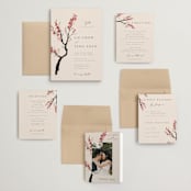"Blossoms of Love" - Wedding Invitations in Champagne by frau brandt - Invitation Suite