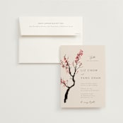 "Blossoms of Love" - Wedding Invitations in Champagne by frau brandt - Invitation with Envelope