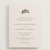 "Tuscan Hill" - Wedding Invitations in Creme by Kate Ahn - Front