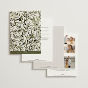 "Tuscan Hill" - Wedding Invitations in Creme by Kate Ahn - Back of Card Options