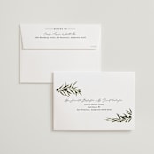 "Tuscan Hill" - Wedding Invitations in Creme by Kate Ahn - FREE Recipient Addressing