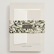 "Tuscan Hill" - Wedding Invitations in Creme by Kate Ahn - Assembled with Belly Band