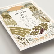 "Valley of the Moon" - Wedding Invitations in Sage by Shiny Penny Studio - Detail