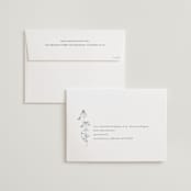 "Sketched Florals" - Wedding Invitations in Storm by Baumbirdy - FREE Recipient Addressing