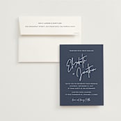 "Marked" - Wedding Invitations in Navy by JoAnn Jinks - Invitation with Envelope