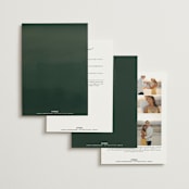 "Green Wreath" - Wedding Invitations in Champagne by Lori Wemple - Back of Card Options