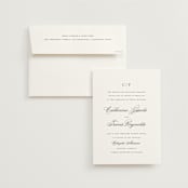 "Classically Elegant" - Wedding Invitations in Snow by Brandy Folse - Invitation with Envelope