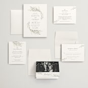 "Sweeping" - Wedding Invitations in Linen by Carolyn Nicks - Invitation Suite