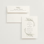 "Sweeping" - Wedding Invitations in Linen by Carolyn Nicks - Invitation with Envelope