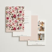 "Indian floral chintz lush" - Wedding Invitations in Ivory by Caroline Bonne Muller - Back of Card Options