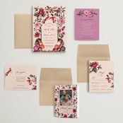 "Indian floral chintz lush" - Wedding Invitations in Ivory by Caroline Bonne Muller - Invitation Suite