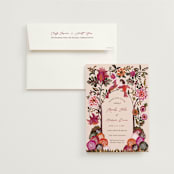 "Indian floral chintz lush" - Wedding Invitations in Ivory by Caroline Bonne Muller - Invitation with Envelope