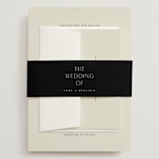 "Glide" - Wedding Invitations in Porcelain by Jennifer Postorino - Assembled with Belly Band