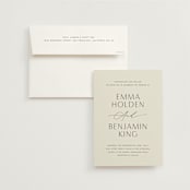 "Glide" - Wedding Invitations in Porcelain by Jennifer Postorino - Invitation with Envelope