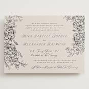 "etched floral" - Wedding Invitations in Stone by Phrosné Barwood - Front
