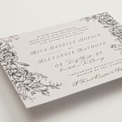 "etched floral" - Wedding Invitations in Stone by Phrosné Barwood - Detail