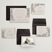 "etched floral" - Wedding Invitations in Stone by Phrosné Barwood - Invitation Suite