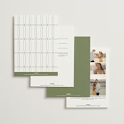 "Amelia" - Wedding Invitations in Olive by Kristie Kern - Back of Card Options