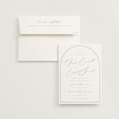 "Amelia" - Wedding Invitations in Olive by Kristie Kern - Invitation with Envelope