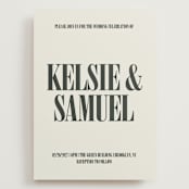 "Flynn" - Wedding Invitations in Ash by Kelly Watkins - Front