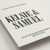 "Flynn" - Wedding Invitations in Ash by Kelly Watkins - Detail