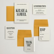 "Flynn" - Wedding Invitations in Ash by Kelly Watkins - Invitation Suite